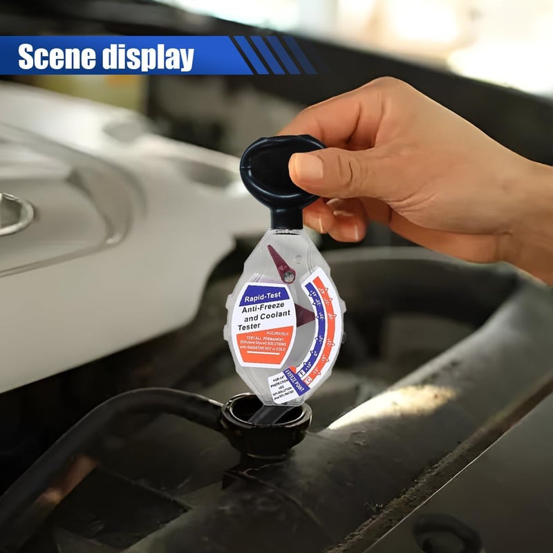 LHDOS Antifreeze Coolant Tester, High Accuracy Dial Type Coolant Hydrometer Testers, Universal Car Battery Liquid Densitometer Automotive Antifreeze Tester 6/12/24V for Ethylene Glycol Coolant - Image 5